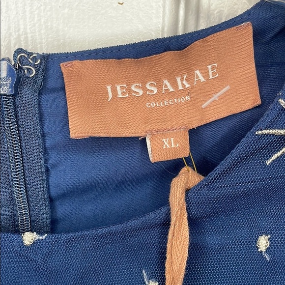 JessaKae Blue Bishop Sleeve Midi Dress - Picture 4 of 8